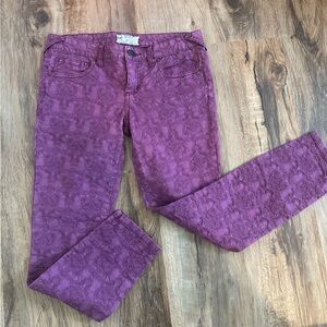Free People Damask Skinny Jeans